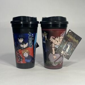 Jujutsu Kaisen X Round 1 Reusable Cup Set 20oz NEW with Tags Gojo Itadori Nobara